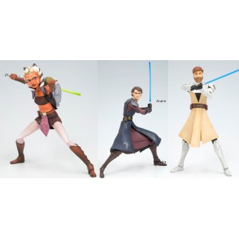 Star Wars The Clone Wars Art FX+ Jedi Series 1 7 inch Vinyl Figure Asst.